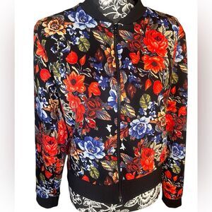 Bright and Bold French Atmosphere Full-Zip Jacket Size Large